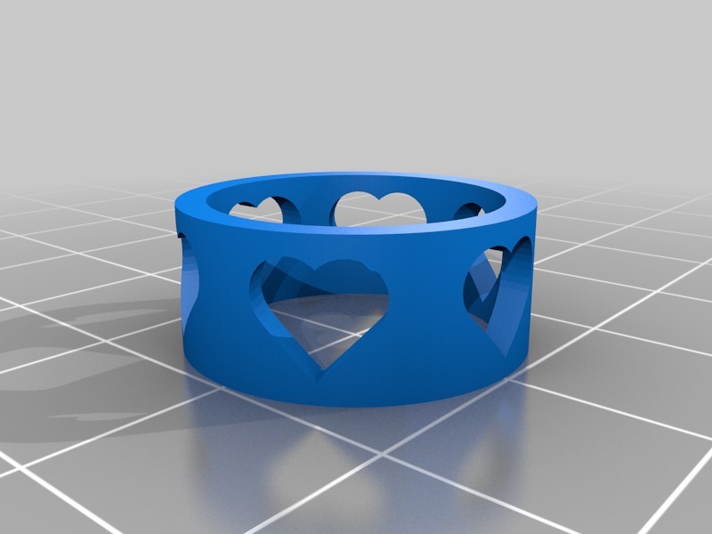 心形戒指3D打印模型