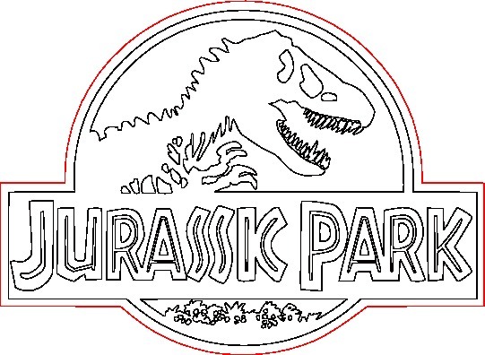侏罗纪公园徽章3D打印模型