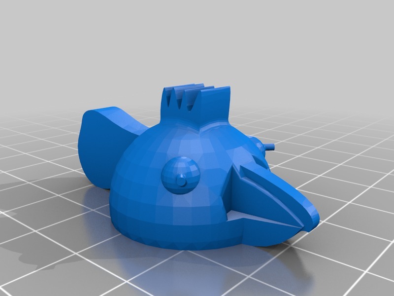 鸡头状旋钮3D打印模型