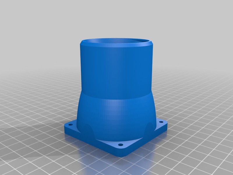 60mm风扇弯曲软管3D打印模型