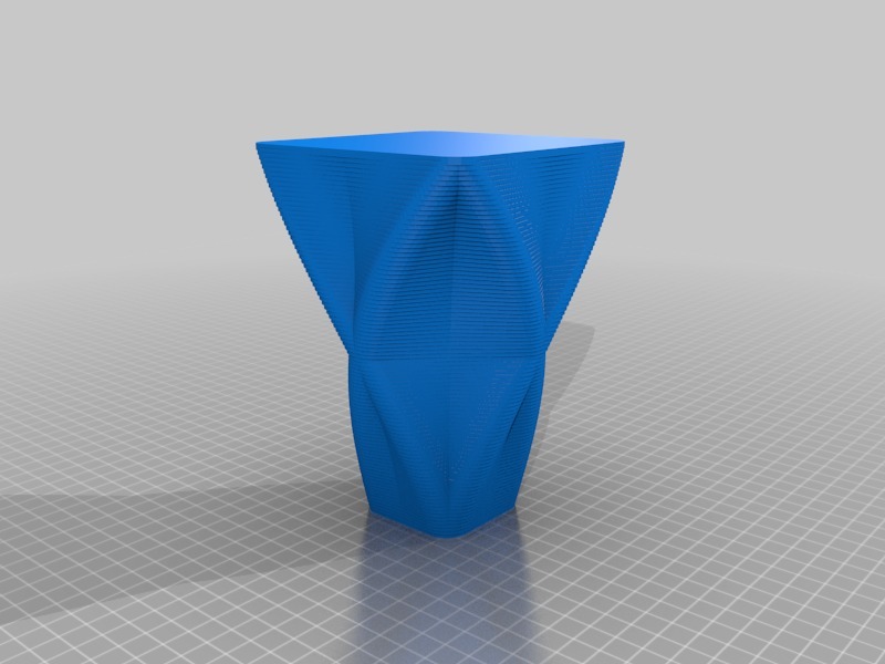 圆角方形花瓶模型3D打印模型