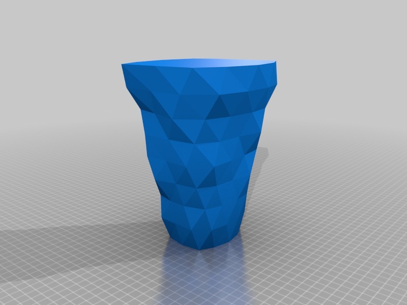 低分辨率的高质量花瓶3D打印模型