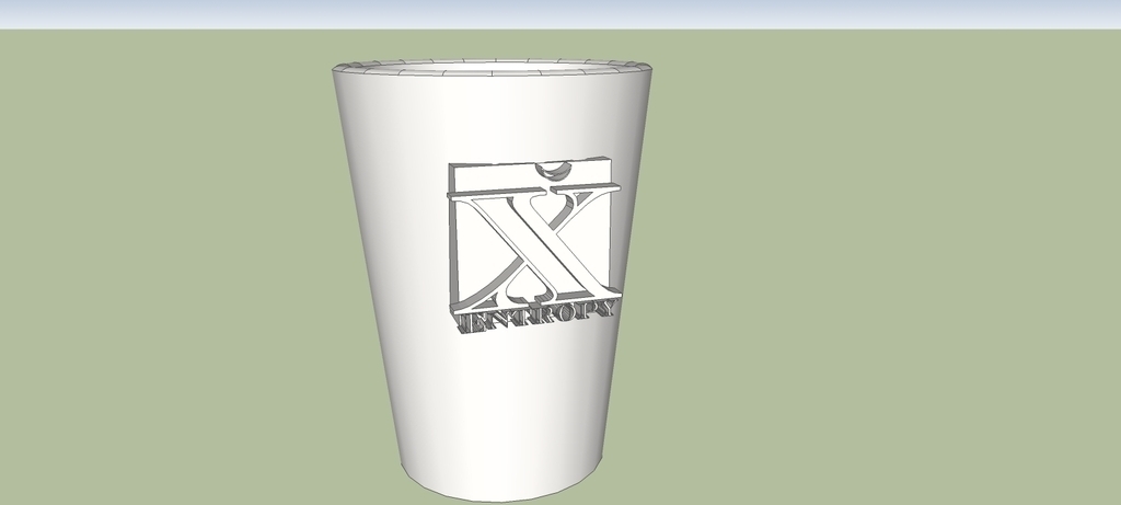 X标志的酒杯3D打印模型