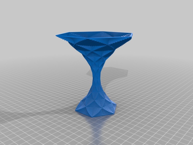 多边形的花瓶3D打印模型