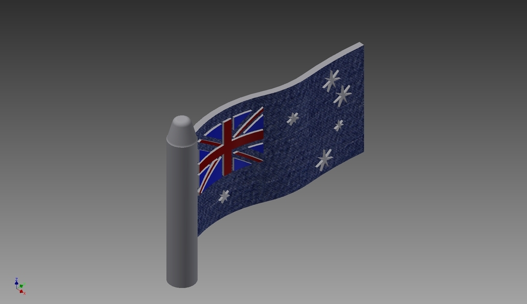 澳大利亚国旗3D打印模型
