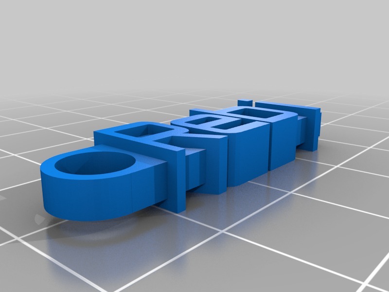 字母钥匙扣3D打印模型