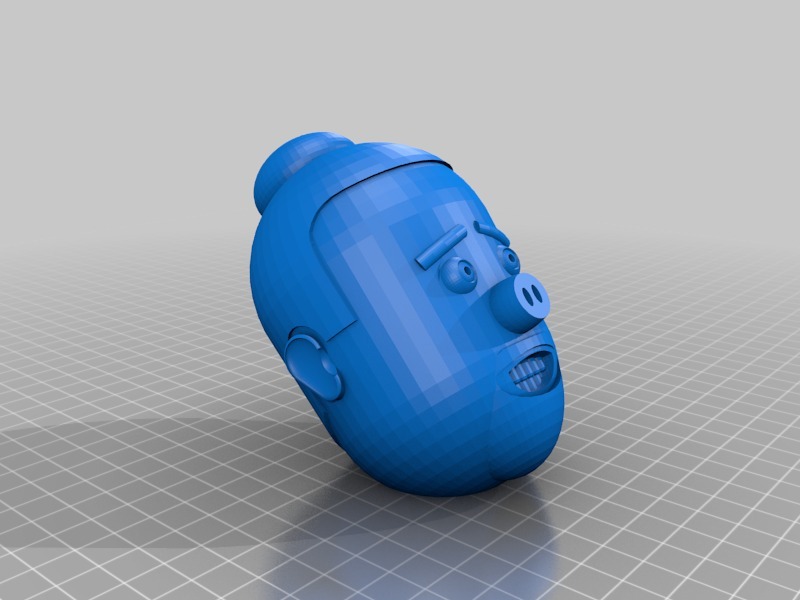 猪鼻子男孩头像3D打印模型