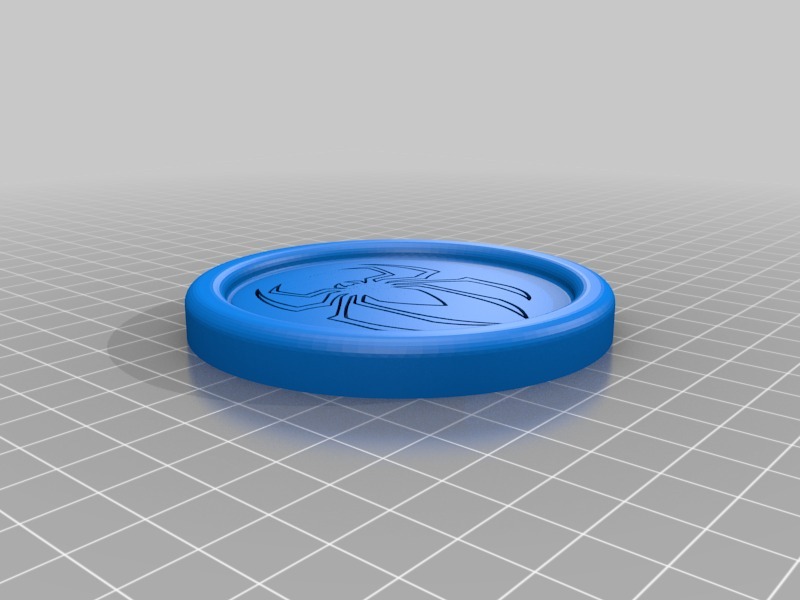 杯墊 蜘蛛侠标志3D打印模型