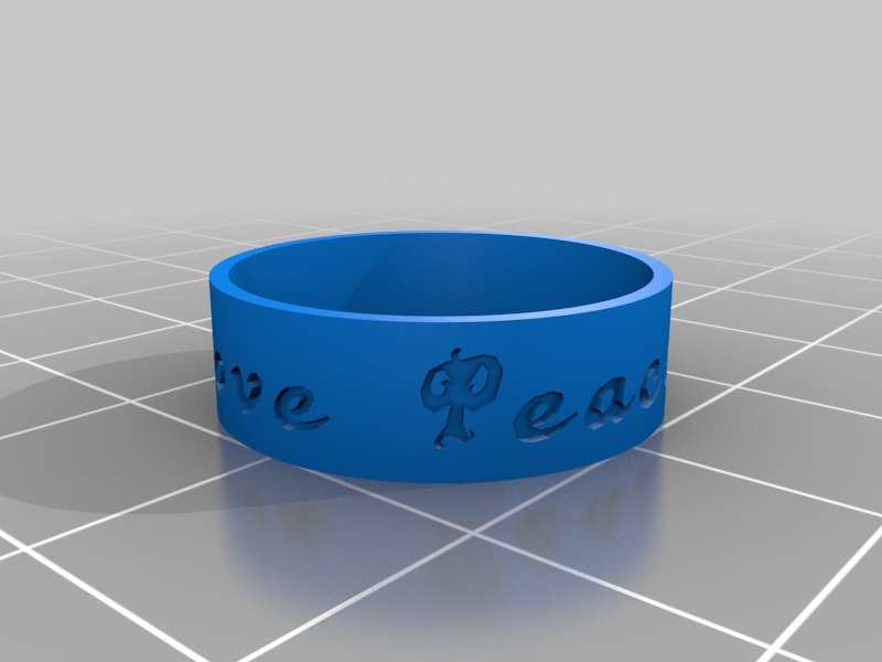 戒指 爱 和平 信仰3D打印模型