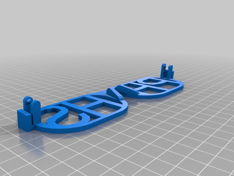 字母眼镜3D打印模型