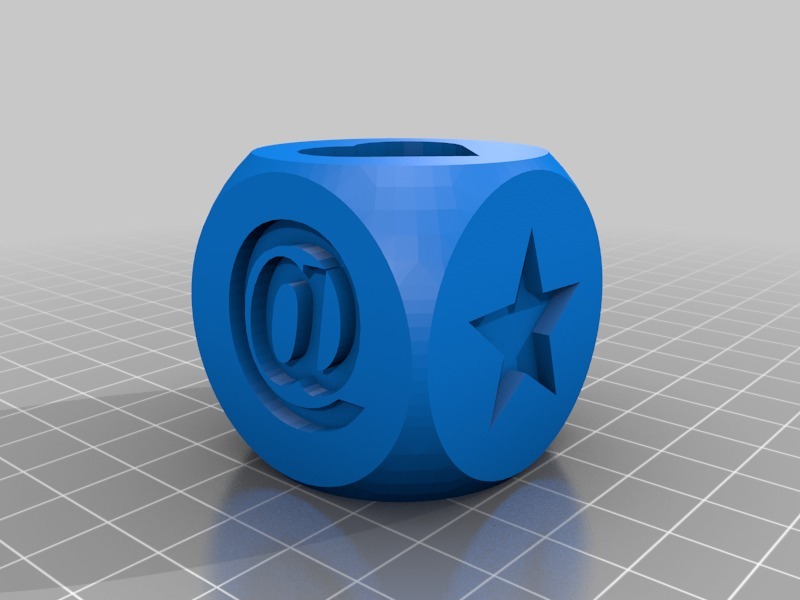 带符号的骰子3D打印模型