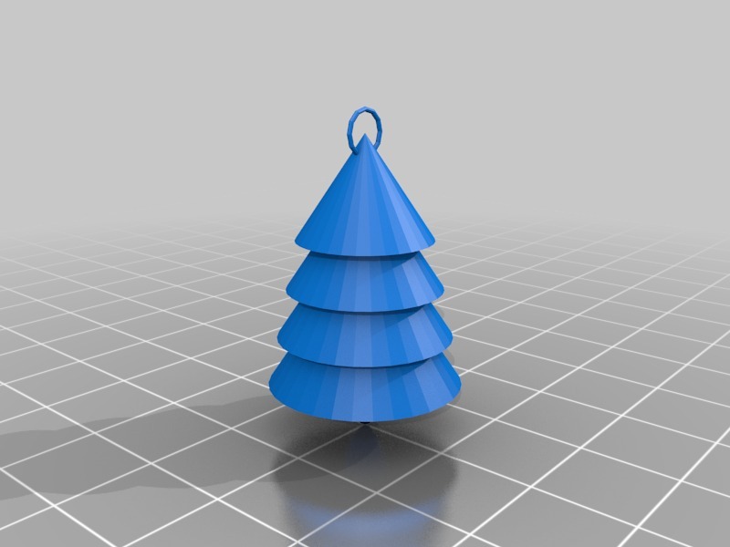 圣诞树耳环3D打印模型