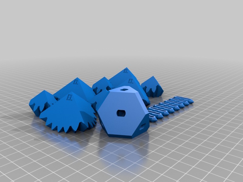 三立方齿轮3D打印模型