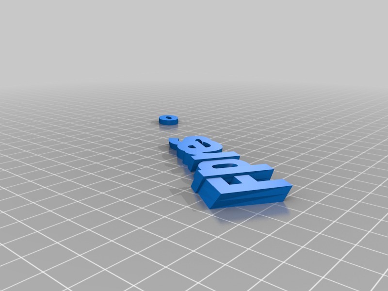 字母钥匙扣模型3D打印模型