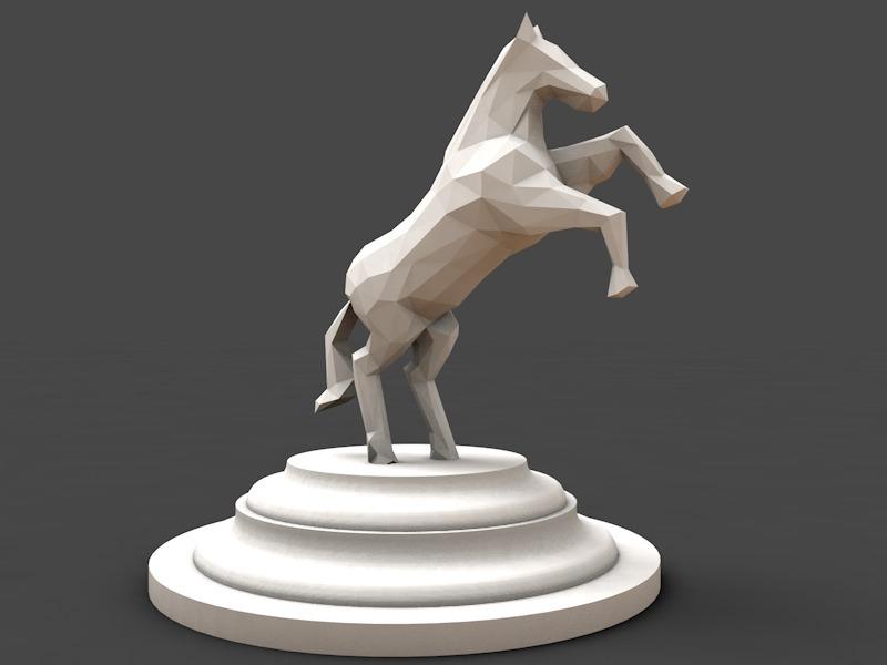 奔马3D打印模型