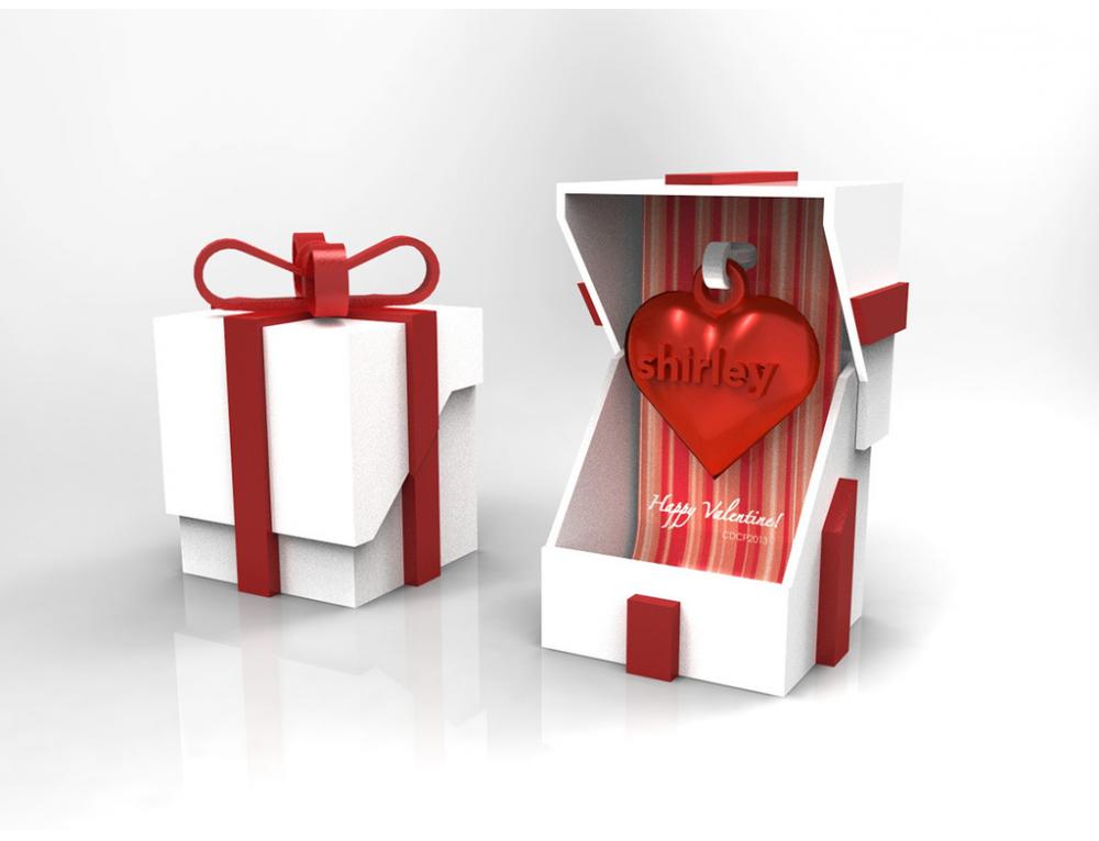 情人节心形礼盒3D打印模型