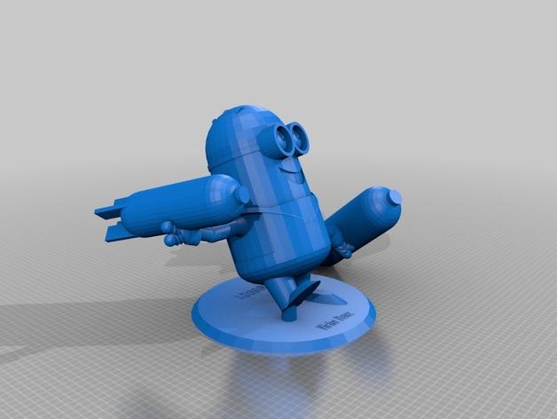 投掷炮弹的小黄人3D打印模型