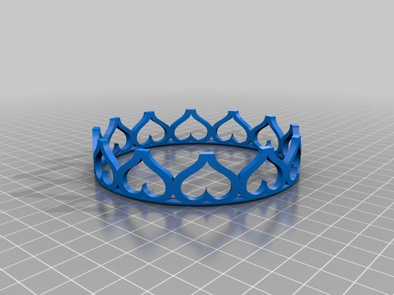 心形皇冠3D打印模型