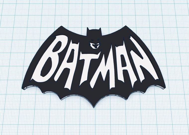 蝙蝠侠1960版标志3D打印模型