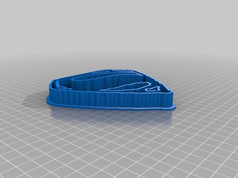 超人logo饼干模具3D打印模型