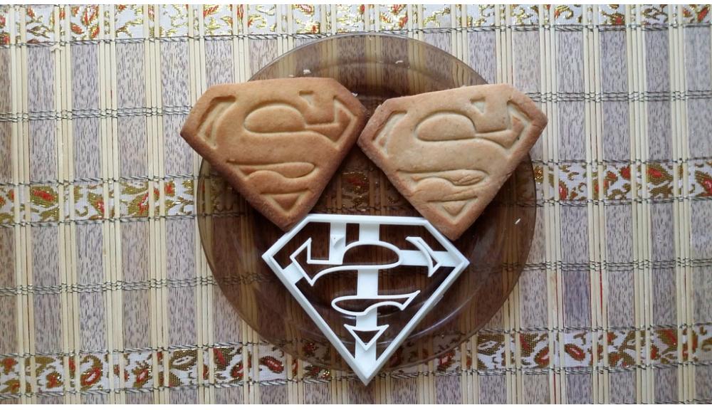 超人标志饼干模具3D打印模型