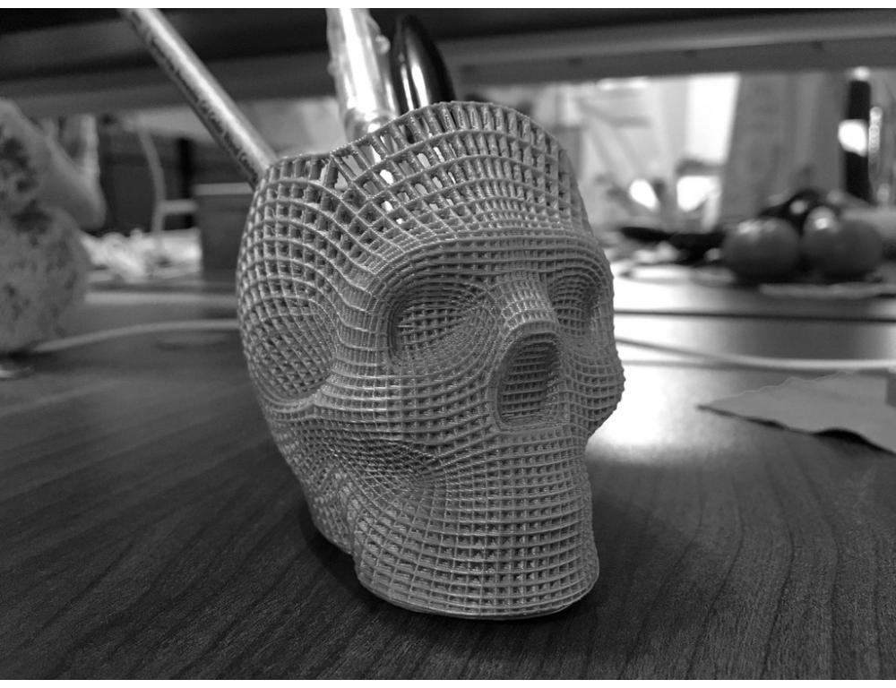 骷髅笔筒3D打印模型