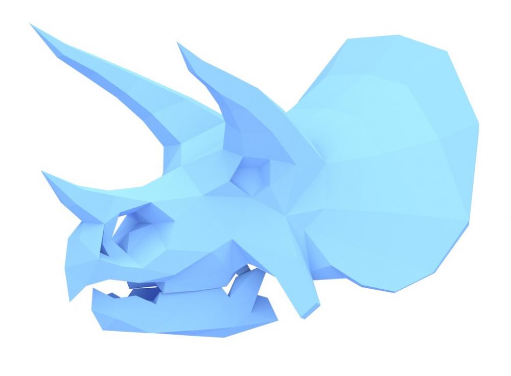 三角龙头骨3D打印模型