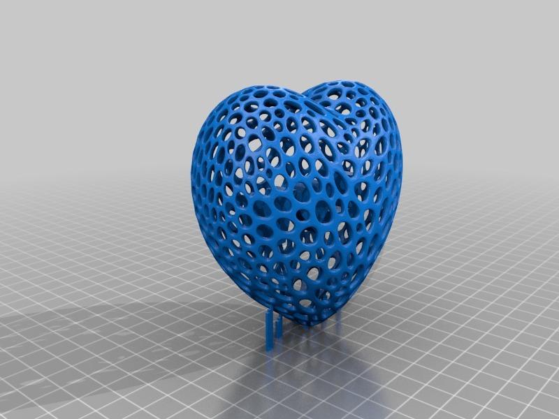 镂空立体爱心3D打印模型