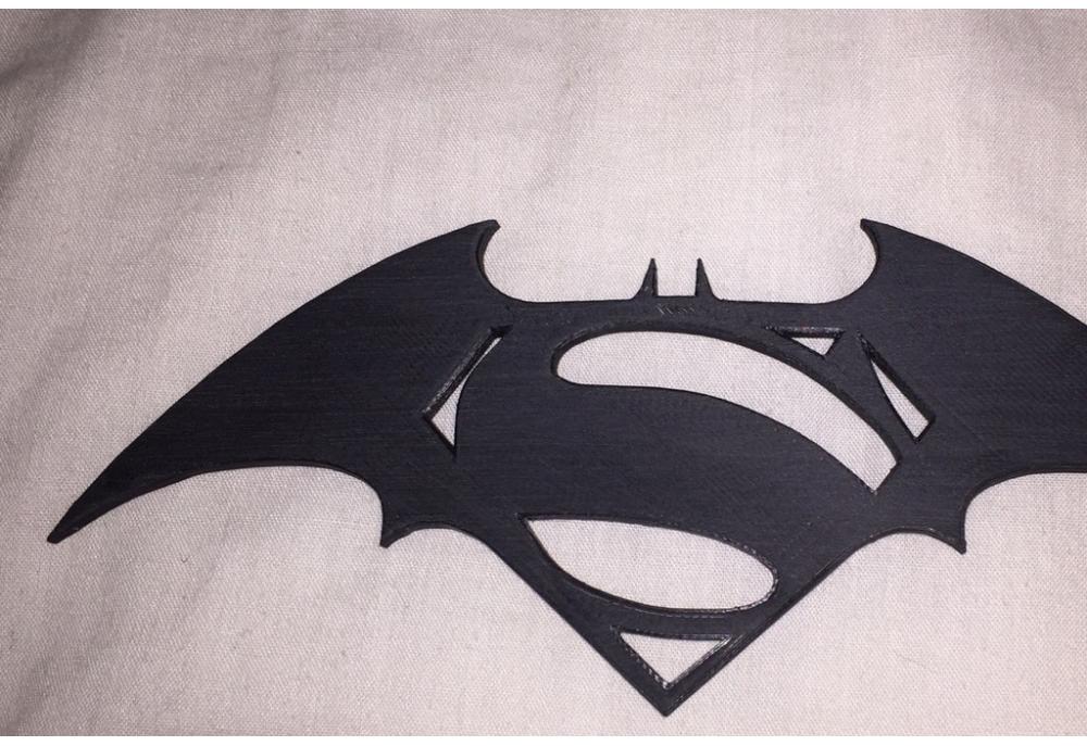 蝙蝠侠vs超人logo3D打印模型