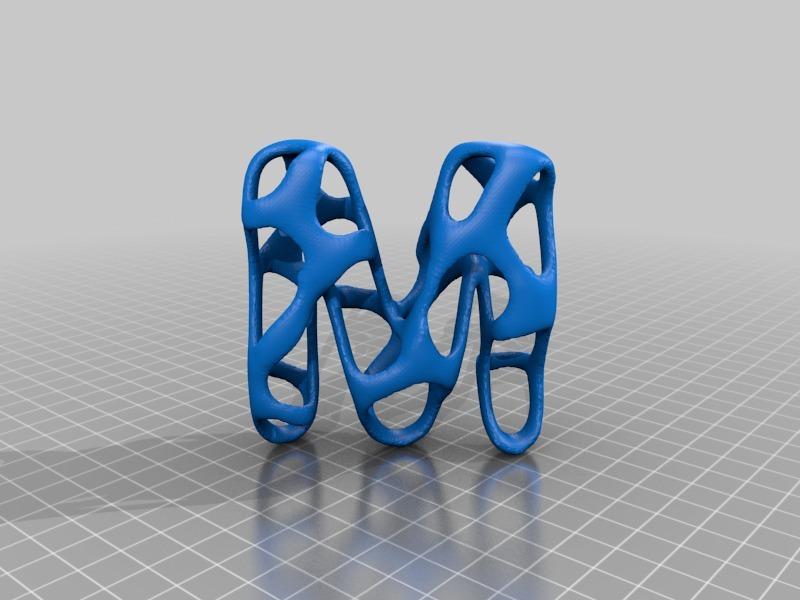 A~Z 26个立体镂空字母3D打印模型