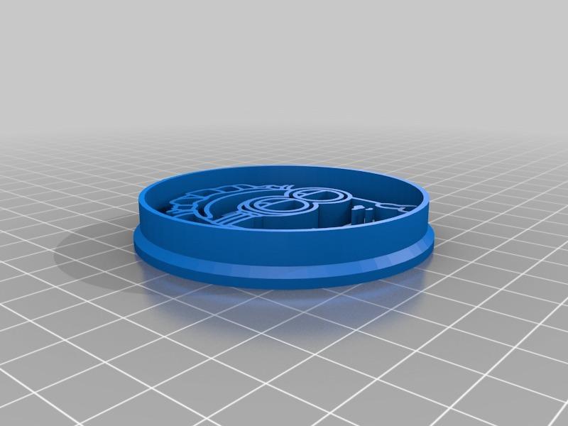 小黄人-圆形饼干模具3D打印模型