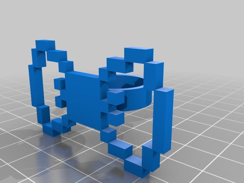 蝴蝶结戒指3D打印模型