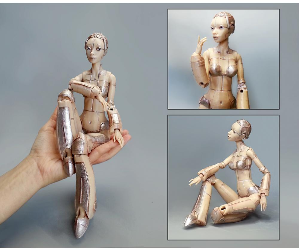 机器人美女3D打印模型