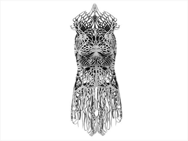 3D打印镂空礼服长裙3D打印模型