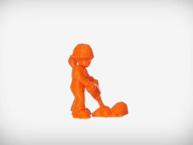 小人小玩偶建设者贝蒂3D打印模型
