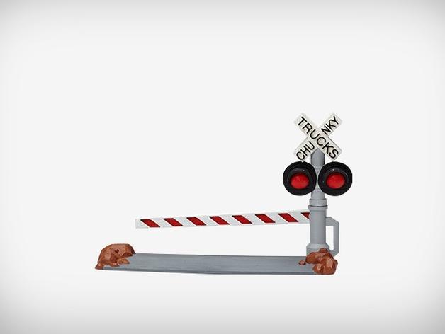 玩具模型火车道标志3D打印模型