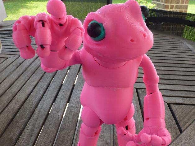 3D打印关节可活动的青蛙玩偶3D打印模型