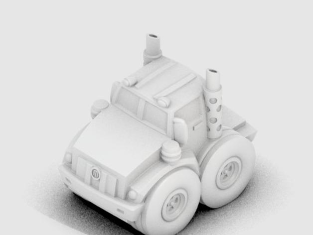 牵引运输车3D打印模型