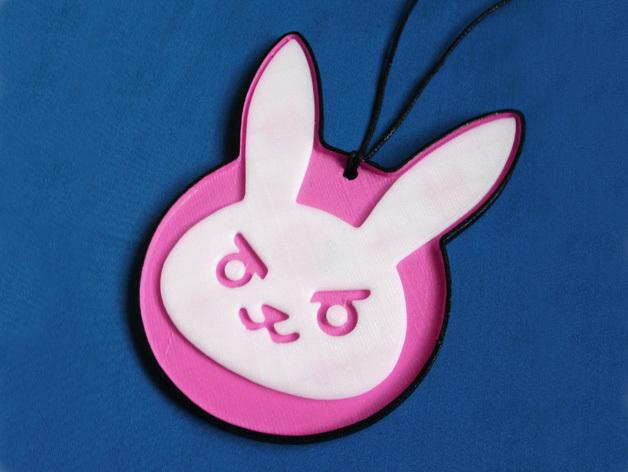 兔子徽章3D打印模型