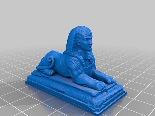 狮身人面像的雕像3D打印模型