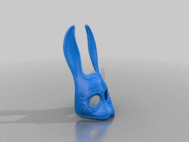 可爱的兔子面具3D打印模型
