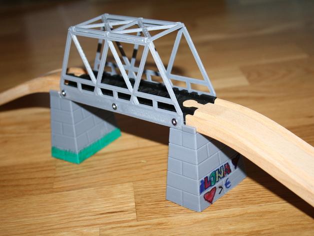 火车轨道桥3D打印模型