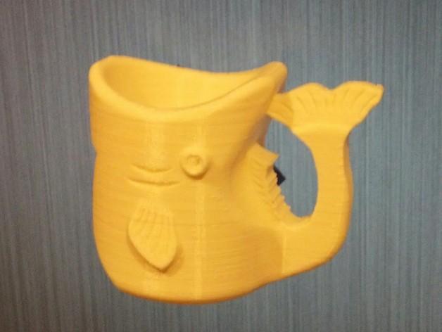 鱼状的杯子3D打印模型