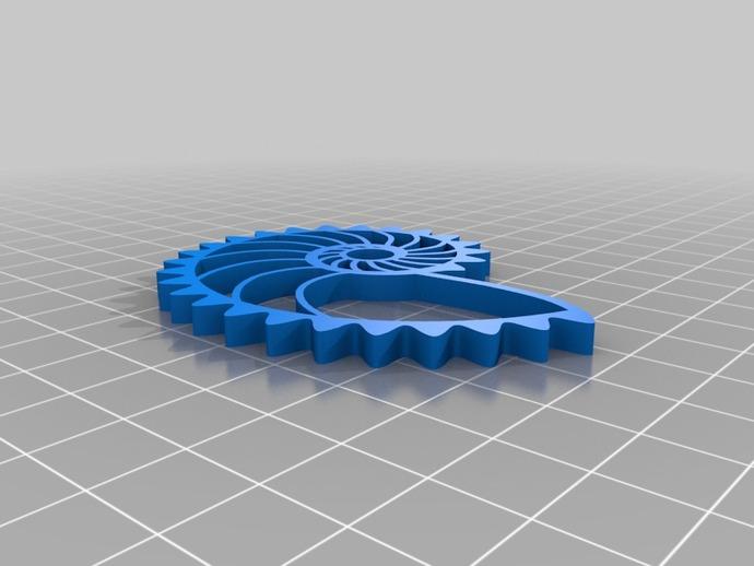 鹦鹉螺杆齿轮3D打印模型