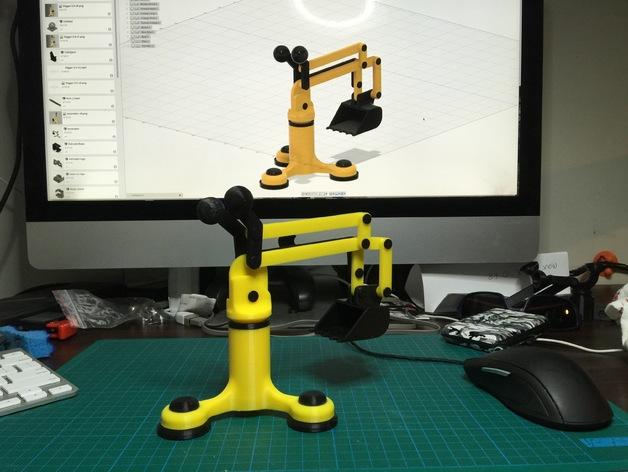 mini挖掘机3D打印模型