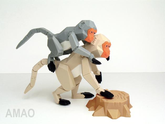 猴子玩具3D打印模型