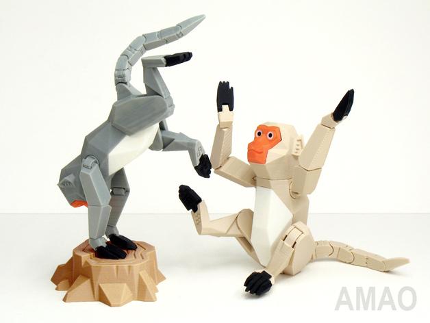 猴子玩具3D打印模型