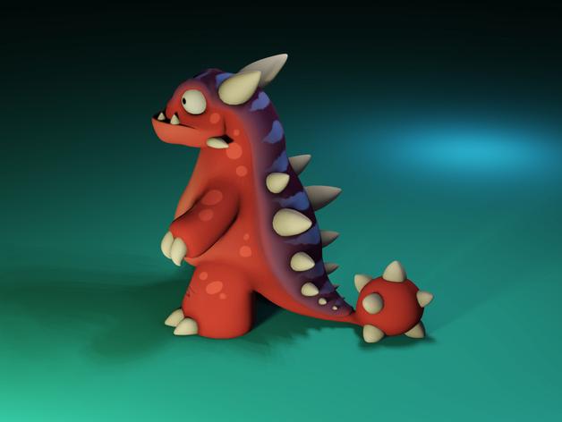 混合基因的恐龙3D打印模型