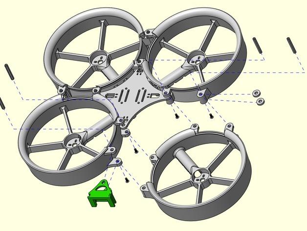 四轴飞行器3D打印模型