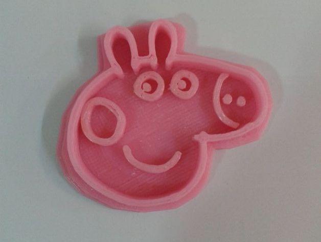 粉红猪小妹饼干模具3D打印模型